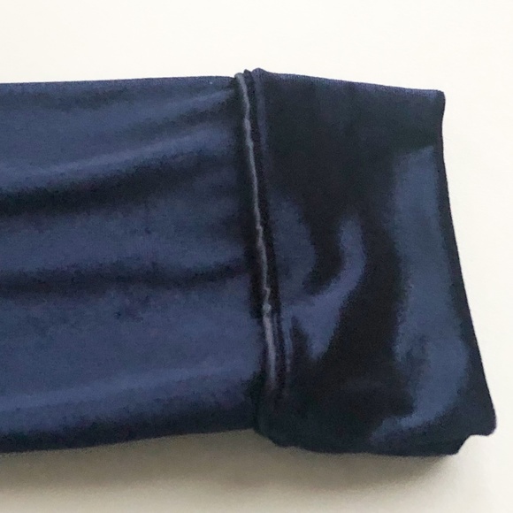 Ralph Lauren Velvet Full Length Robe House Coat w Crest Full Zip Navy Sz Small - Picture 8 of 12